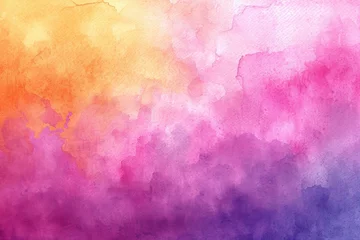 Papier Peint photo autocollant Matin avec brouillard Watercolor background in pink purple and white painting with cloudy distressed texture and marbled grunge, soft fog or hazy lighting and pastel colors. abstract sunrise or sunset