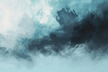 huge black background with a sky blue sky of fluid brushstrokes