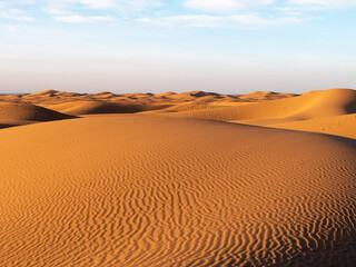 Fototapeta na wymiar Dunes in Zagora province, Morocco, during sunset - Landscape 3