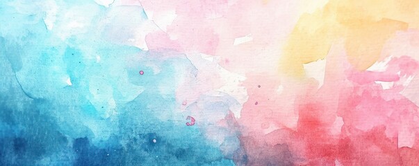 Watercolor blend of vibrant hues fading from warm to cool, ideal for artistic and creative backgrounds.