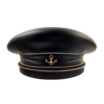 Captain Hat Isolated on Transparent Background