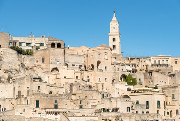Matera, ancient town (Sassi di Matera), Basilicata, Southern Italy. Unesco World Heritage Site