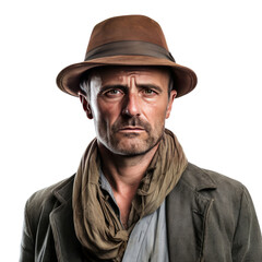 Actor ,man isolated on transparent png.
