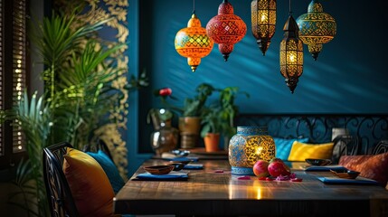 Artistic Boho Dining Area