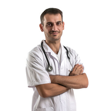 Physiotherapist ,men isolated on transparent png.