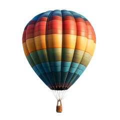 Obraz premium Colorful Hot Air Balloon on Transparent Background