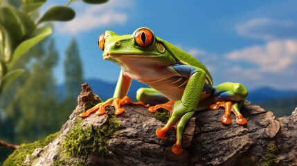 red eyed frog