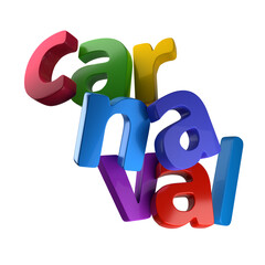 Tipografia, alfabeto de carnaval em 3d 2024 para festas, eventos, lojas, agências e supermercados