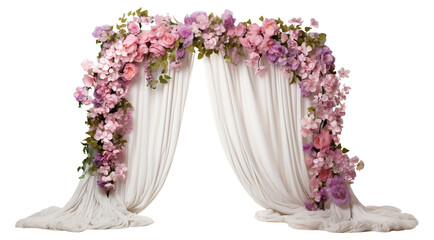 Fototapeta na wymiar Beautiful wedding flower arch, cut out