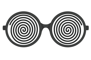 Retro swirl glasses. vector illustration - obrazy, fototapety, plakaty