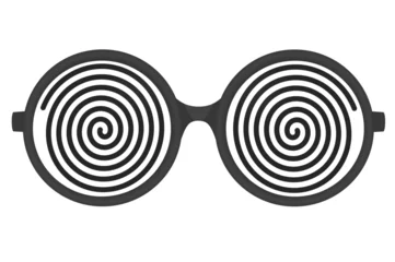 Foto op Canvas Retro swirl glasses. vector illustration © marijaobradovic