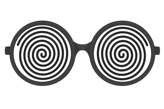 Retro swirl glasses. vector illustration