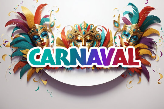 Carnival Background for Social Media Design with Space Text