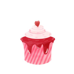 cupcake with pink icing