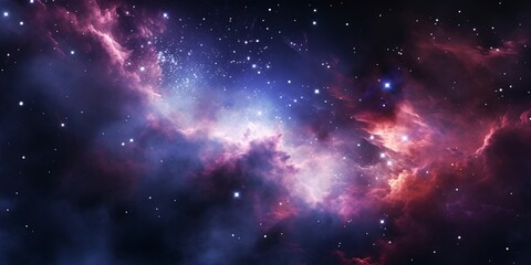 Obraz premium A vibrant purple and blue starry night sky Generative AI