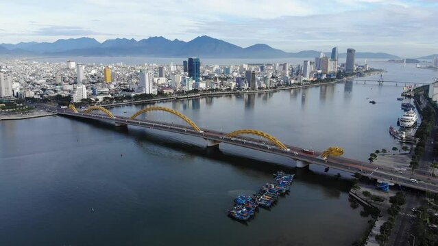 Da Nang Vietnam Cityscape Dragon Bridge