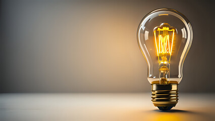 a light bulb sitting on top of a table,  lightbulb symbolizing a good idea.