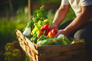 Fototapeta premium Fresh Vegetable Harvest by Chef