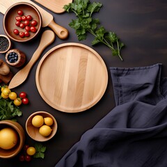 Aesthetic wooden cutting boards, Generative AI