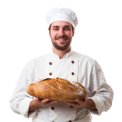 Baker ,men isolated on transparent png.