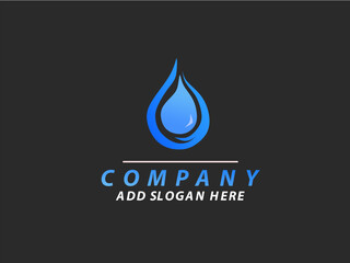 Water Logo. Water Drop in isolated background. Easy to Use and customize.