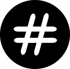  Hashtags Icon. Replaceable vector design.