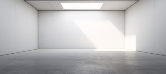 White Wall with Sunlight Shining Through Generative AI