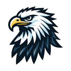 bird eagle hawk head logo mascot design vector illustration isolated on white background