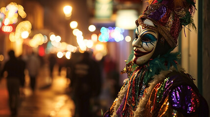 Man in carnival costume