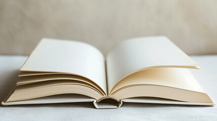 Obraz premium Open book with empty white pages
