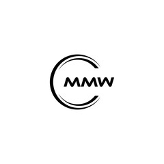 MMW logo. M M W design. White MMW letter. MMW, M M W letter logo design. Initial letter MMW letter logo set, linked circle uppercase monogram logo. M M W letter logo vector design.	
