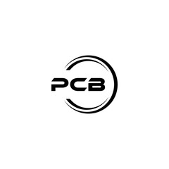 PCB logo. P C B design. White PCB letter. PCB, P C B letter logo design. Initial letter PCB letter logo set, linked circle uppercase monogram logo. P C B letter logo vector design.	
