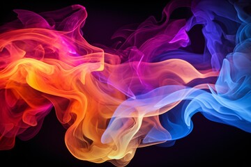 Colorful Smoke Trail Generative AI - obrazy, fototapety, plakaty