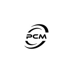 PCM logo. P C M design. White PCM letter. PCM, P C M letter logo design. Initial letter PCM letter logo set, linked circle uppercase monogram logo. P C M letter logo vector design.	
