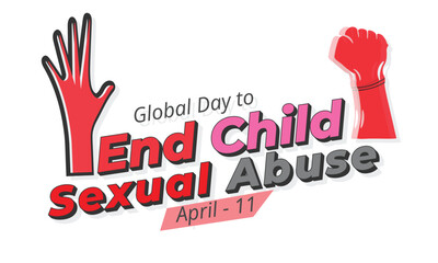 Global Day to End Child sexual Abuse. background, banner, card, poster, template. Vector illustration.
