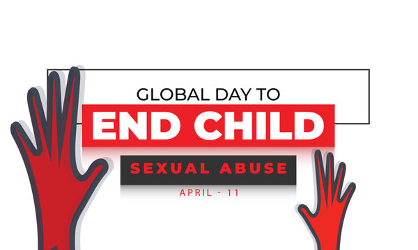 Global Day to End Child sexual Abuse. background, banner, card, poster, template. Vector illustration.