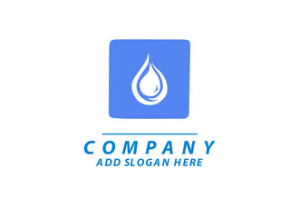 Water Logo. Water Drop in isolated background. Easy to Use and customize.