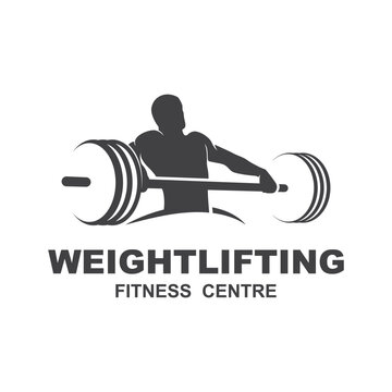 Gym fitness sport emblem and logo vector. This logo is perfect for any type of sport or an event related to weight lifting