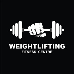 Gym fitness sport emblem and logo vector. This logo is perfect for any type of sport or an event related to weight lifting