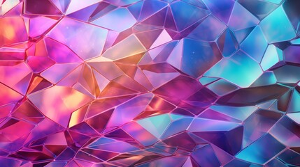 Obraz premium Abstract background neon holographic style, glass, gems. Old retro colorful foil texture. Liquid background, holographic surface