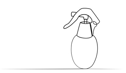 continuous spray pattern with one line