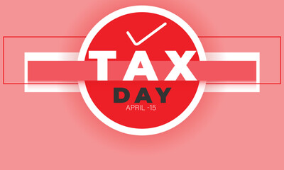 Tax Day. background, banner, card, poster, template. Vector illustration. - obrazy, fototapety, plakaty
