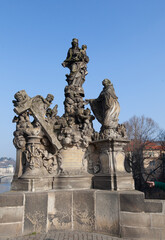 Fototapeta na wymiar Exterior detail of Powder Tower in Prague, Czech Republic