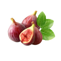 fresh figs isolated on white