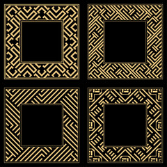 Obraz premium Set. Ornament. Venzel. Logo, template, labels and icons. Vector.