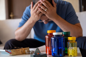Male feeling frustrated due to costs of medicine