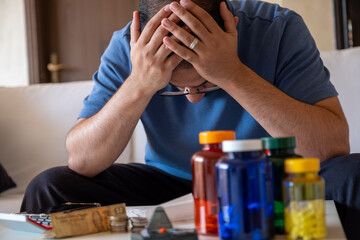 Male feeling frustrated due to costs of medicine