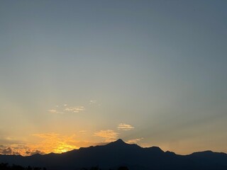 sunset over the mountains