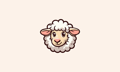 head sheep vector illustration mascot design