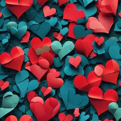 red hearts background